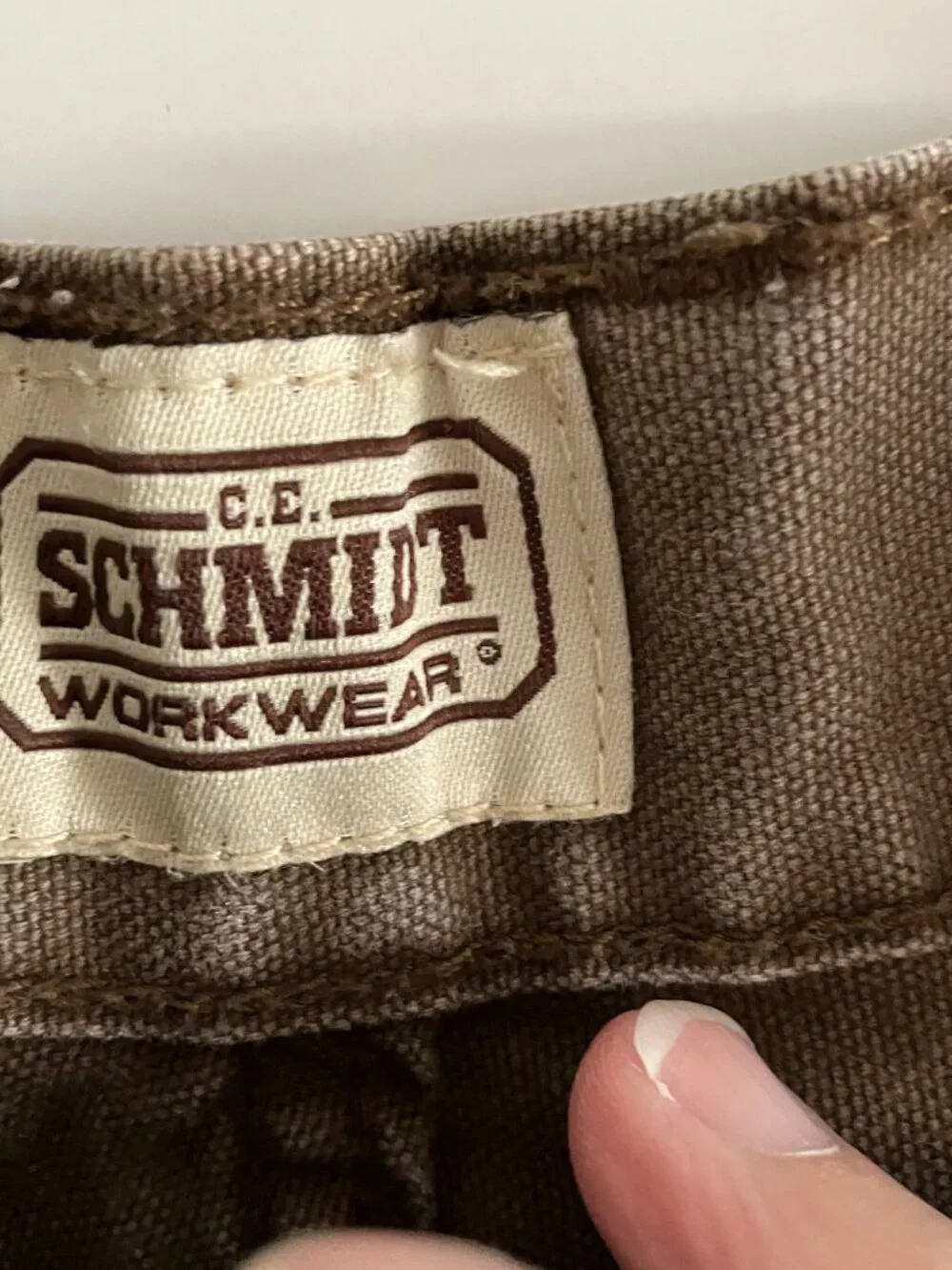 C.E. Schmidt Pant Mens 36X34 Brown Cotton Carpenter Straight Utility Workwear.